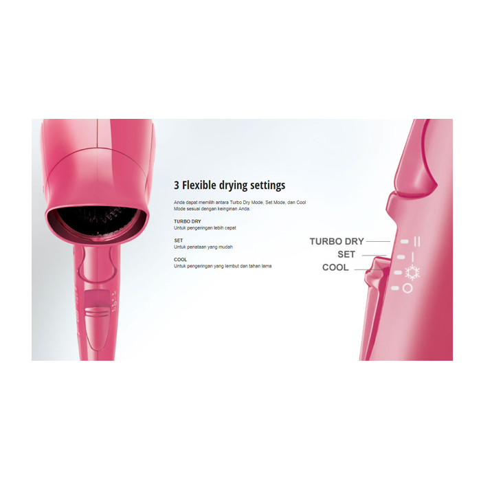 Panasonic Hair Dryer 3 Speed EHND18P - Pink